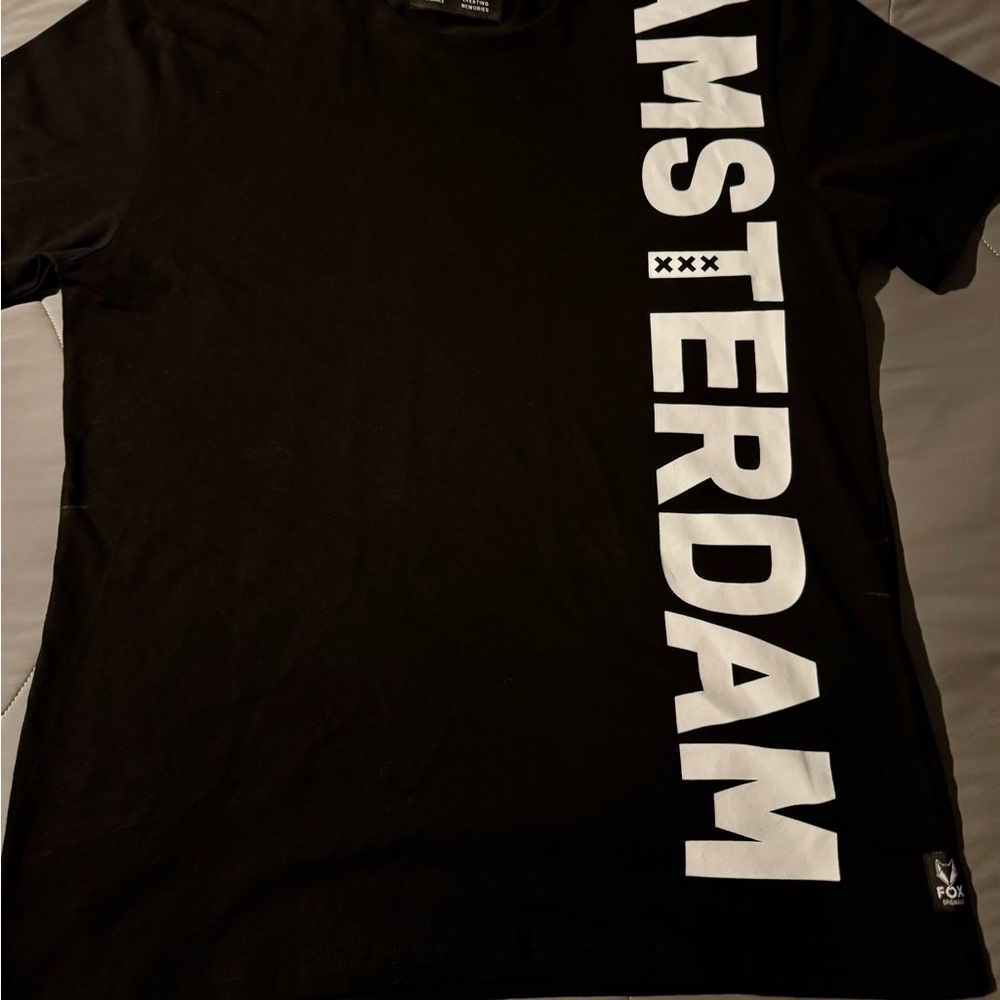 Black Amsterdam Graphic Tee - Fox. NWOT. Size XXL.